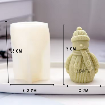 Molde para Velas Muñeco de Nieve (Navidad)
