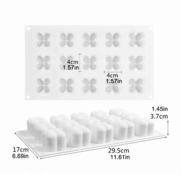 Molde bubble candle chico (15 cavidades)