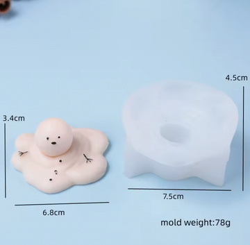 Molde para Velas Muñeco de Nieve Derretido (Navidad)