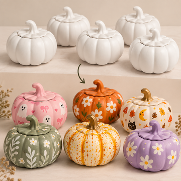 Set 6 calabazas pinta tu vela