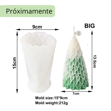 Molde pino hojas nevadas