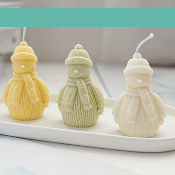 Molde para Velas Muñeco de Nieve (Navidad)