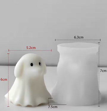 Molde para Velas Perrito Fantasma (Día de Muertos y Halloween)