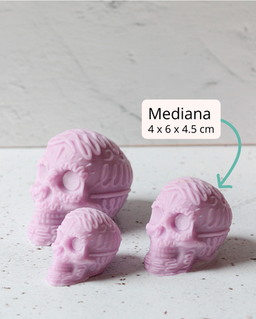 Molde para Velas Calaverita de Azúcar Mediana (Día de Muertos)
