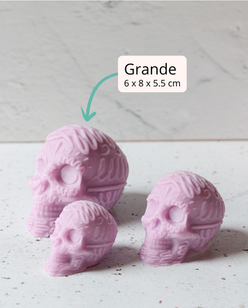 Molde para Velas Calaverita de Azúcar Grande (Día de Muertos)