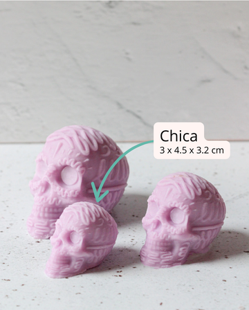 Molde para Velas Calaverita de Azúcar Chica (Día de Muertos)