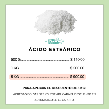 Ácido esteárico (endurecedor natural)