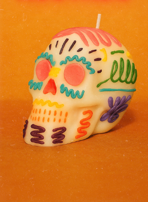 Molde para Velas Calaverita de Azúcar Grande (Día de Muertos)