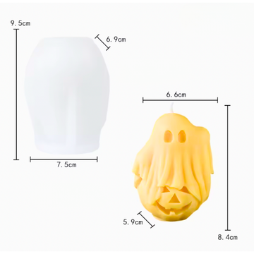 Molde Fantasmita en calabaza (Día de Muertos y Halloween)